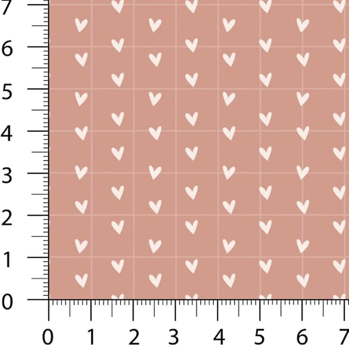 Patchwork Fabric Panel 100x155 cm, 100% Cotton Satin, 6 Coordinated Heart & Dot - Image 8