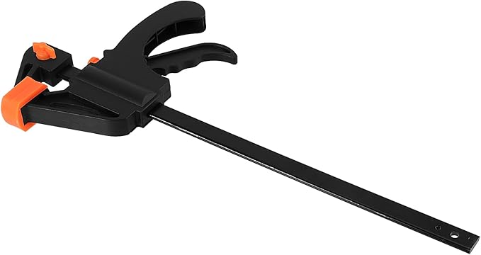 6 Pack 6 Inch Bar Clamp, Quick Grip Clamp with 12 Inch Spreader, Flexible One-Handed Ratchet Bar Clamp for Woodworking