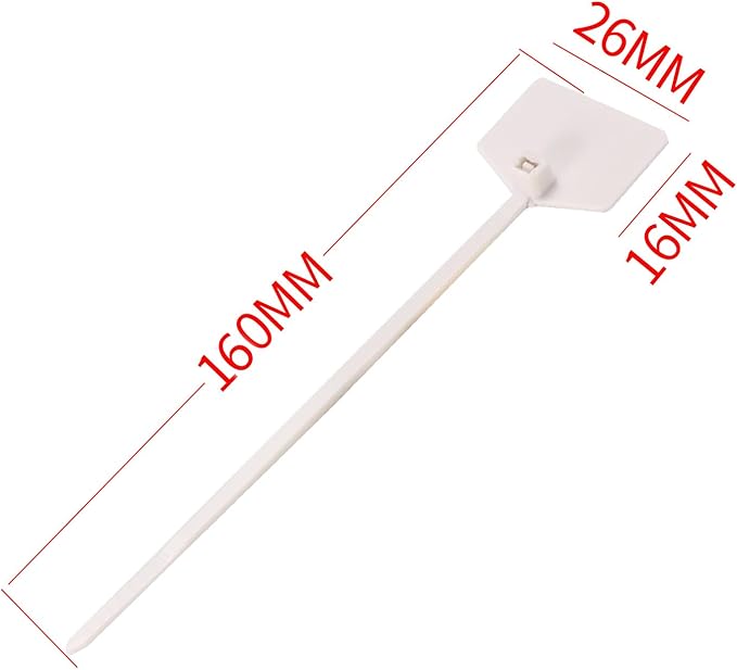 6 in Marker Nylon Cable Ties, Plastic Water Proof Tags, Self-Locking Written-on Cable Marker, Security Seals Label for Cabling, Wire Marking Label, Shipping Hanging Tags - Green/ 100pcs