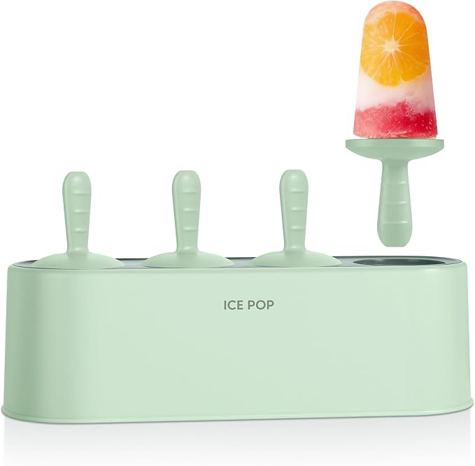 Popsicle Mold Set 4 Pieces Homemade Silicone Popsicle Maker Easy Release Ice by WYOK