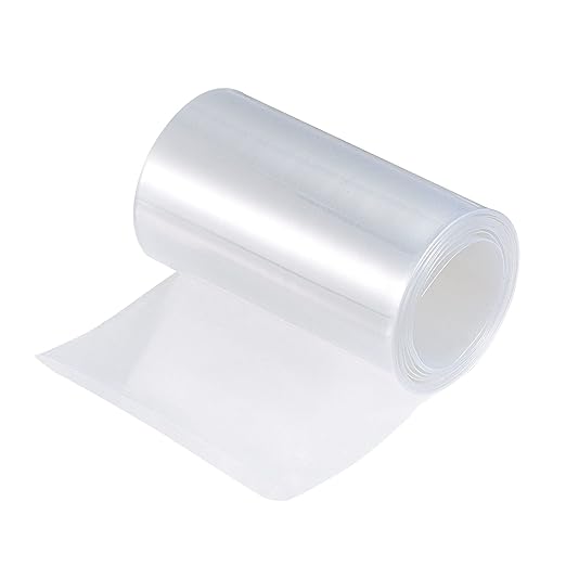 MECCANIXITY Battery Wrap PVC Heat Shrink Tubing 60mm Dia 95mm Flat 10 Feet(3meters) Clear Good Insulation for Battery Pack