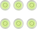 JYK 6pcs Round Bubble Level 40x10mm,Mini Circular Bullseye Spirit Levels for Leveling Camera Tripod Telescope Workshop Turntable Pictures