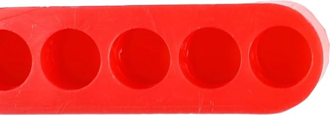 20Pcs 10 Holes Hex Shank Screwdriver Bit Holder, Plastic Screwdriver Head Storage Case, Drill Bit Storage Case, Screwdriver Head Holder Organizer Fit for Hex Shank, Red
