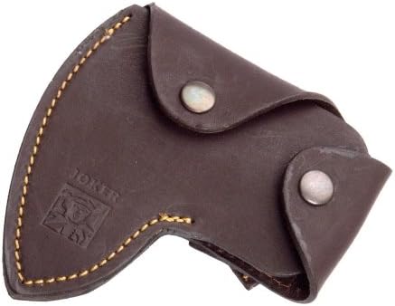 Joker Hunting Axe Cazador HR00, Stamina Wood Handle, Stainless Steel Ferrule, Blade of 8.27 inches, with Brown Leather Sheath, Tool for Fishing, Hunting, Camping and Hiking