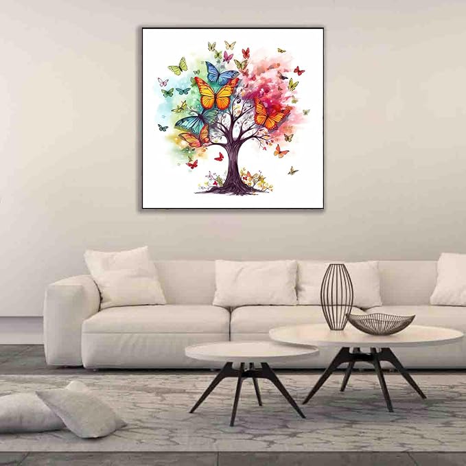 Tree of Life Cross Stitch Kits for Adults Beginner, Butterfly Counted Cross - Image 3