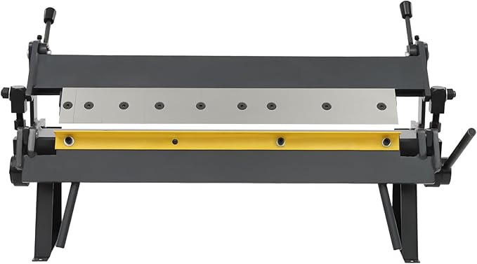 24" Sheet Metal Brake,Pan and Box Brake,Metal Sheet Bender for Carbon Steel,Copper,Aluminum,Ergonomic Handles,Floor Standing,Ideal for Metal Roofs,Car Doors,Windows,Furniture