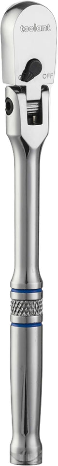 toolant 1/4“ Drive 90 Tooth Compact Flex Head Socket Ratchet Wrench (1/4",7 inch length)