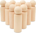 Large Wood Peg Dolls, 5.5 Inch Dad Shape Peg People by Woodpeckers