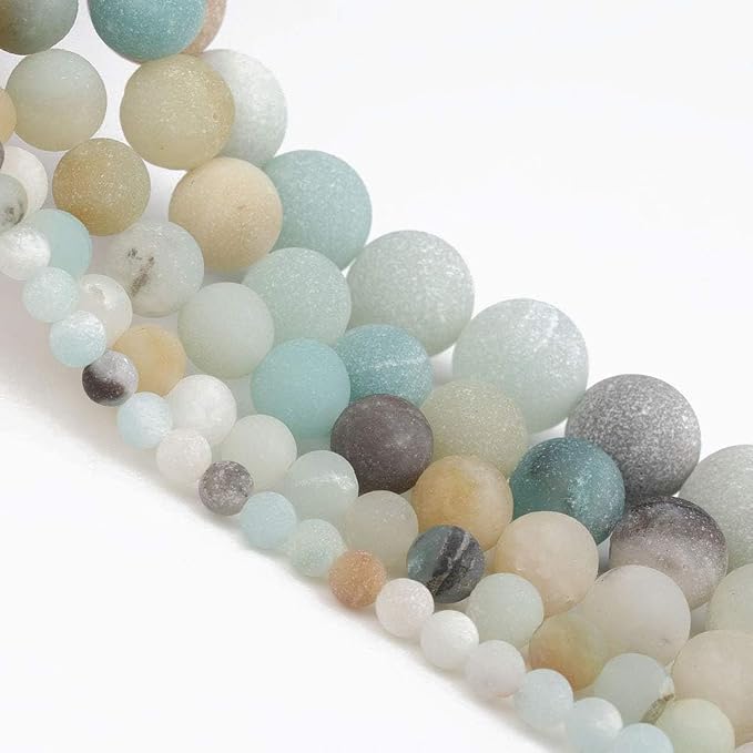 4mm Matte Amazonite Beads, 15-Inch Matte Round Loose Stone Beads - Image 6