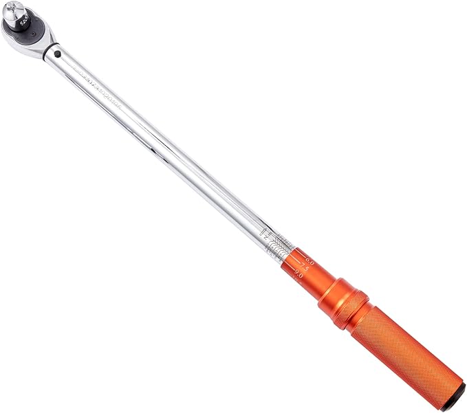 VEVOR 1/2-inch Drive Click Torque Wrench 25-250ft.lb/34-340n.m, Dual-Direction Adjustable Torque Wrench Set, Mechanical Dual Range Scales Torque Wrench Kit with Adapters Extension Rod