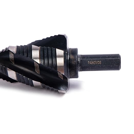 Four Spiral Flute M35 Cobalt Step Drill Bit Set 1/4" - 1-3/8"(19 Sizes),Impact Ready Four Flute Step Drill Bit,3/8" 3-Flat Shank Step Bits for Hole Drilling Cutting on Metal, Steel, Aluminum