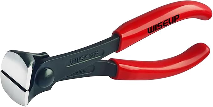 WISEUP Nail Puller, 7-inch Black Finish Chrome Vanadium Steel Carpenter's Pliers,End Cutting Pliers, for Staple Remover Tool or Flooring Installation Tools (7 inch)