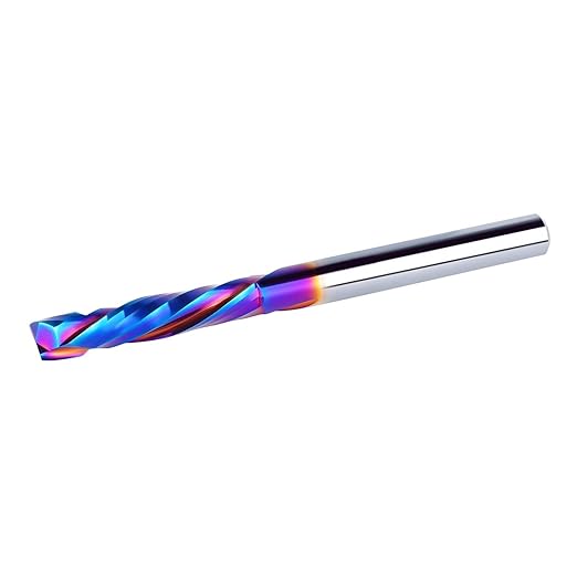 Up & Down Cut Spiral Router Bit 1/4 Inch Shank 1/4 Inch Cutting Diameter, Coating CNC Router Bits End Mill for Wood Cutting, Slot Mortise, Engraving