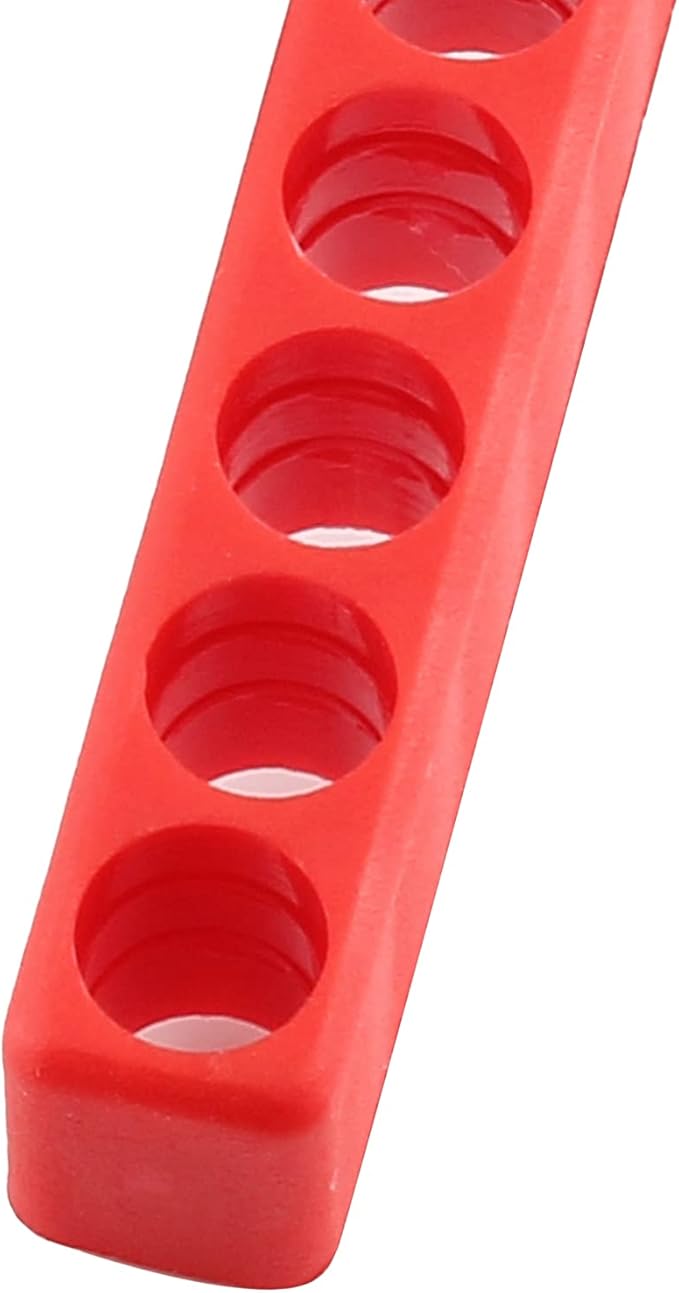 20Pcs 12 Holes Hex Shank Screwdriver Bit Holder, Plastic Screwdriver Head Storage Case, Drill Bit Storage Case, Screwdriver Head Holder Organizer Fit for 1/4 Inch Hex Shank, Red