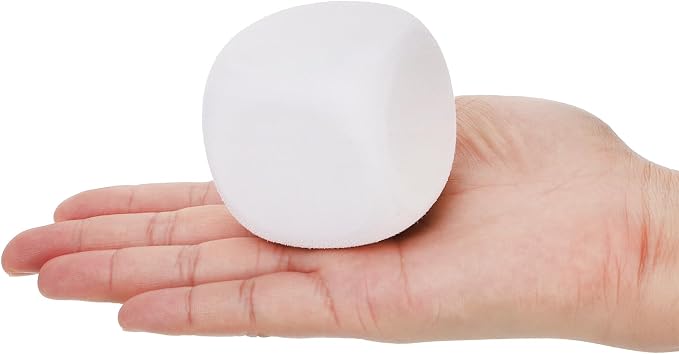 ZEAYEA 48 PCS Blank White Dice, 50MM White EVA Foam Dices, Blank Six Sided Dice - Image 4