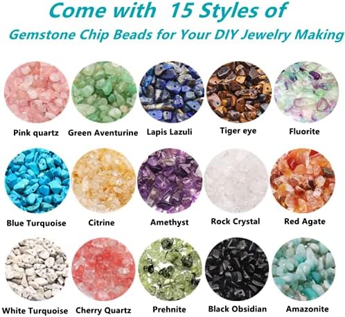 GangGangHao 1888 Pcs Natural Chip Stone Beads About 500g Irregular Gemstones - Image 2