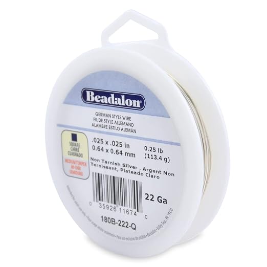 Beadalon German Style Wrapping Wire, 22 Gauge, 86 ft by Beadalon