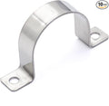1-9/16 In. Conduit Clamps Two Hole Metal Clamp Stainless Steel U Bracket Conduit Strap Tension Clips, Universal Clamp for Cylindrical Components - Fits OD 40 mm (Approx. 1-9/16") | 10 Pcs
