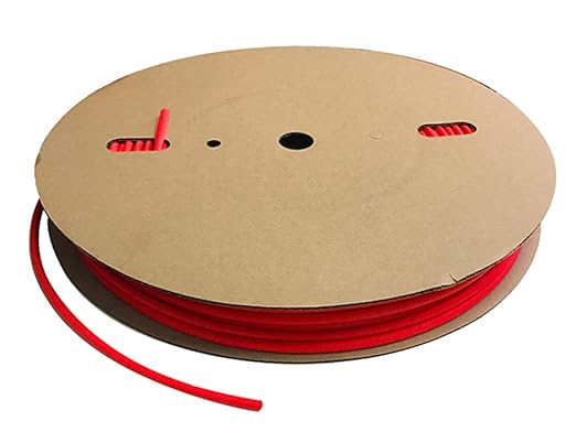 Kable Kontrol Heat Shrink Tubing - 1/16” Inch - 500' Ft Long, Red Polyolefin - 2:1 Industrial Shrink Tube & Cable Sleeve for Electrical Wire Insulation