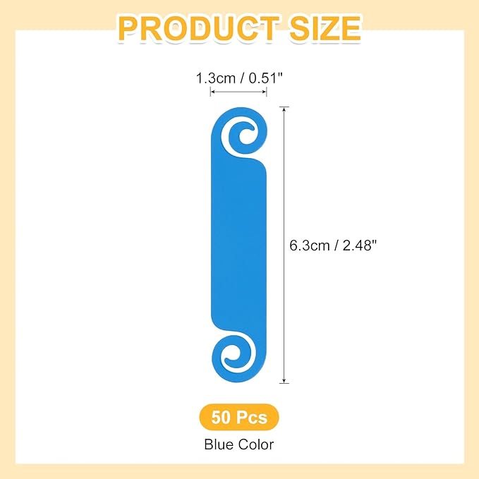 PATIKIL Cable Tags Flexible Cable Management Labels Cord Identification Tags, Wire Cord Markers for USB Computer Phone Charger Power - 100Pcs (Blue)