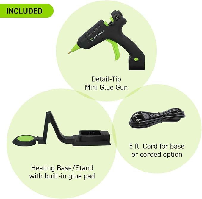 Surebonder Cordless/Corded High-Temperature Mini Hot Glue Gun - Image 5