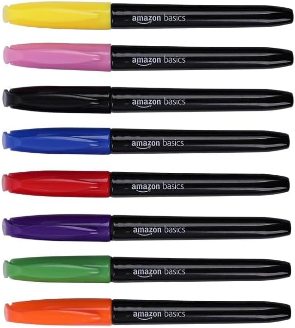 Amazon Basics Vibrant Fabric Markers by AmazonBasics