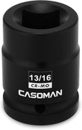 CASOMAN 3/4-Inch Drive 13/16-Inch Square Impact Socket, 4-Point, SAE, CR-MO