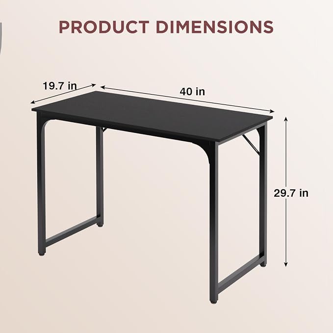 PayLessHere | 39 Inch Computer Desk | Black | Office Desk - Image 3