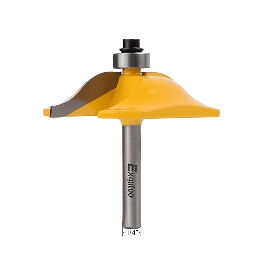 1PCS 1/4" Shank 2-1/2" Diameter Raised Panel Cabinet Door Making Router Bit Woodworking Tools Door & Window Router Bit
