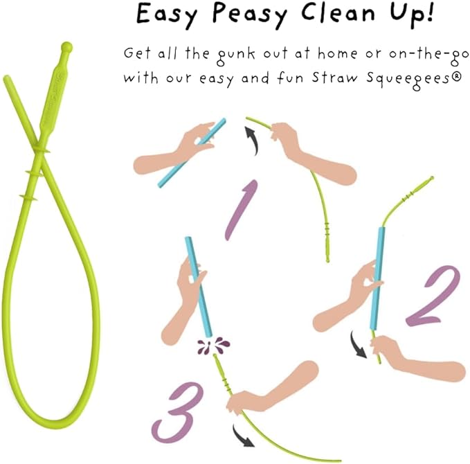 Softy Straws Wide Premium Reusable Silicone Drinking Straws + Patented Straw - Image 6