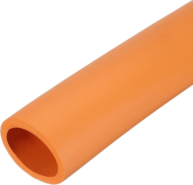 uxcell Pipe Insulation Tube Foam, 1-7/16" ID x 1/4" Thick x 1.64ft Foam Pipe Cover Non-Slip Hollow Tubing Guitar Air Conditioner Stand Fitness Equipment Handles, Orange