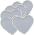 5Pcs Love Heart Epoxy Mold DIY Resin Casting Heart Base Coaster Silicone Mold by QTTLLI