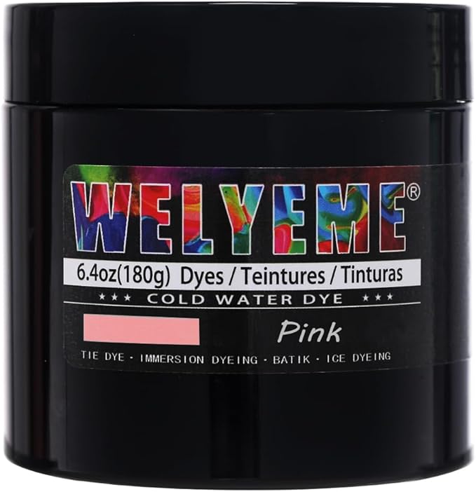 Cold Water Dye Pink, Tie Dye Powder, Fabric Dye Powder by WELYEME