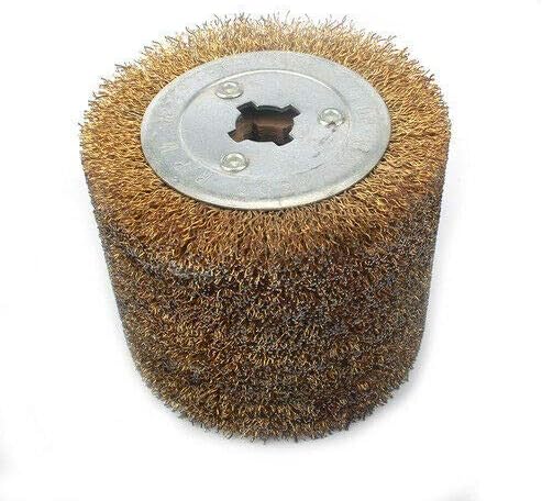 SIGNI Copper Plated Steel Wire Drawing Polishing Burnishing Wheel for surface finishing of Stainless Steel, Aluminum, Metal and Wood (Copper coated steel wire 0.5mm)