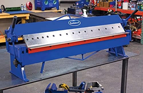 Eastwood 48 Inch Sheet Metal Pan and Box Brake with Adjustable Removable Fingers | High Versatility and Durability Sheet Metal Box Pan Brake | Bend Angle Up to 135 Deg. | 16 Removable Hardened Fingers