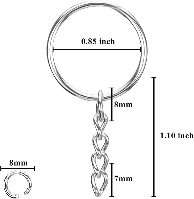 HAUTOCO 100pcs Keychain Rings - Image 8