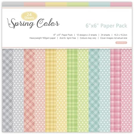 24 Sheets 6"x6" Pink Spring Scrapbook Paper - Image 2