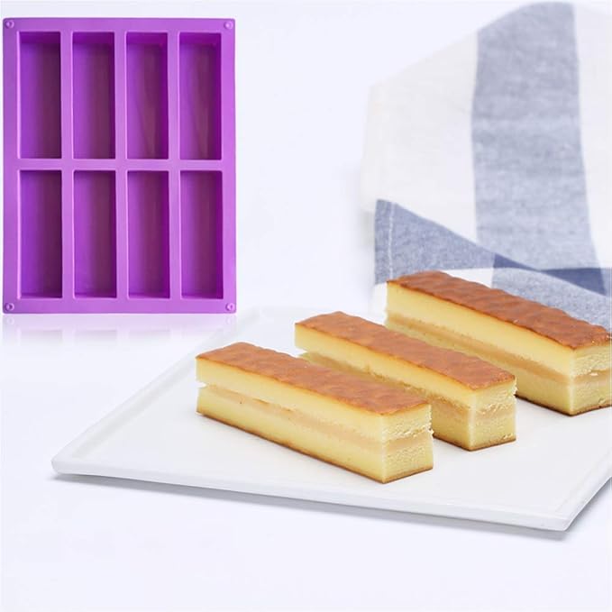 Palksky 8 Cavity Rectangle Granola Bar Silicone Mold/Nutrition/Cereal Bar Molds - Image 4