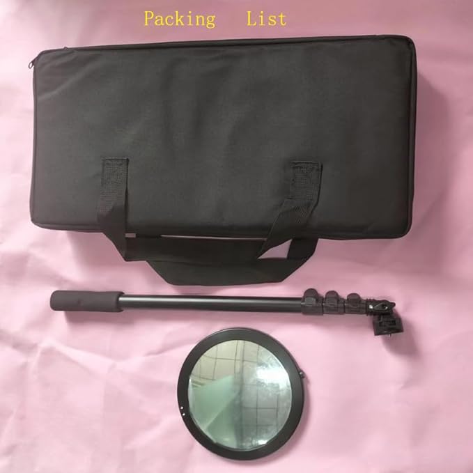 Generic Portable Vehicle Inspection Mirror with Extendable 16cm Acrylic Lens and Handle