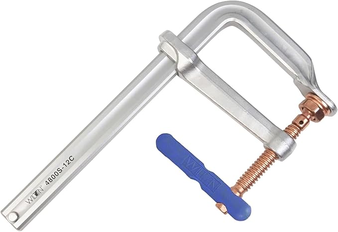 Wilton Spark-Duty Heavy F-Clamp, 12" Opening, 7" Throat, 4880 Lbs. Clamping Force (Model 4800S-12C)