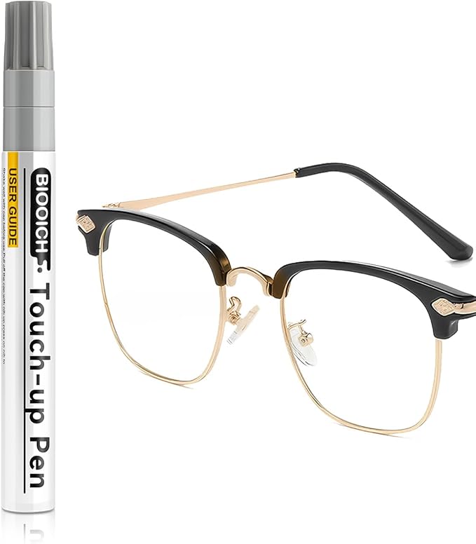 Light Rose Gold Eyeglass Frame Touch Up Paint Pen, All-in-One Touch Up Kit by BIOOICH
