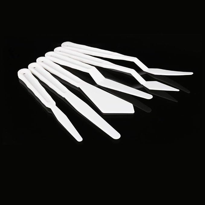 Luckycivia 6 Set Palette Knives Set, Plastic Spatula Art Tools - Image 4