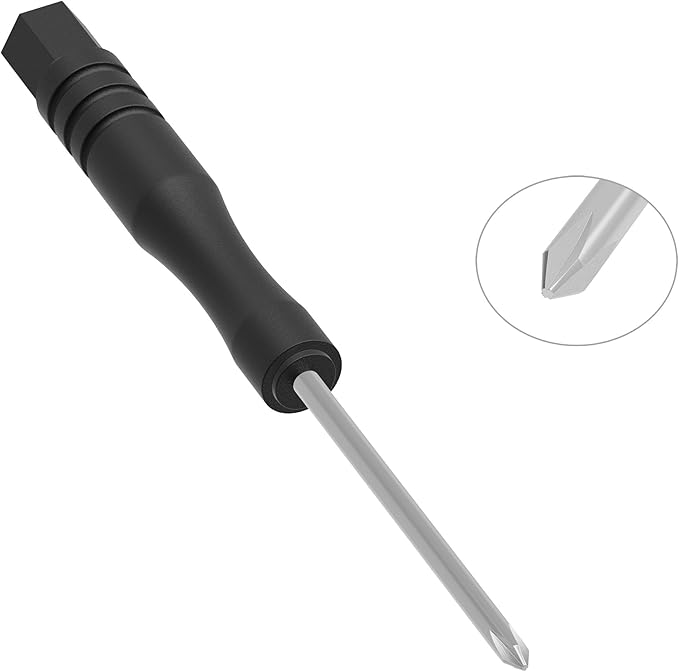 5PCS Mini Phillips Screwdriver, 2mm Cross Head with Black Non-slip Handle for Small Appliances, 3.27"(83mm) Total Length, Non-magnetic