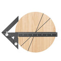 Aluminum Imperial Circle Center Positioning, 45/90 Degree Positioning Ruler, Right Angle Positioning, Centerline Positioning, Multi-Function Arrow Ruler, High-Precision Measuring Ruler,044BK