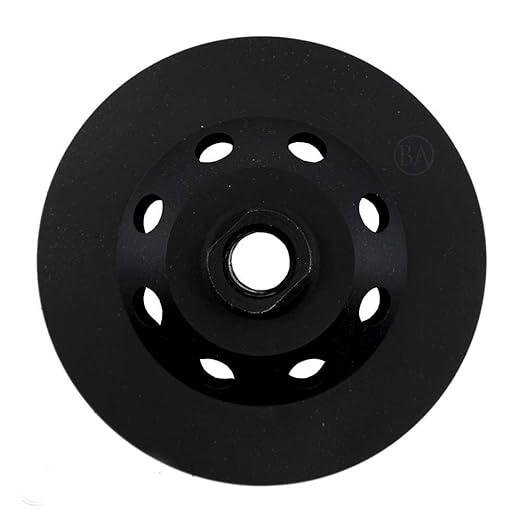 Benchmark Abrasives Grinding Wheels 4 1/2 Inch Threaded Swirly Turbo Diamond Cup Wheel with 5/8"-11 Arbor Hole for Masonry, Natural Stone, Concrete Grinding Wheel - Angle Grinder Attachments (4.5”)