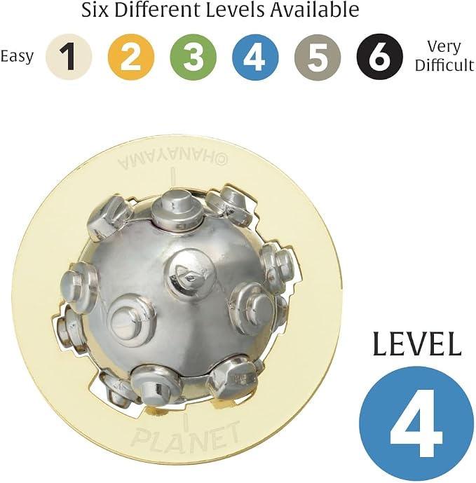BePuzzled |Planet Hanayama Cast Metal Brain Teaser Puzzle Level 4 Mensa-Rated - Image 5
