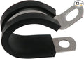 3/16" Cable Clamp Stainless Steel Rubber Cushioned Insulated Metal Clamp, Tube Holder for Tube, Pipe or Wire Cord Installation (12 Pack)