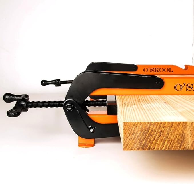 O'SKOOL Pressure Panel Clamps (2-Pack) - 4-Way Pressure Steel Clamps for Cutting Boards, Tabletops, and Cabinet Making - Ideal for Flush Joints & Precision Woodworking Projects