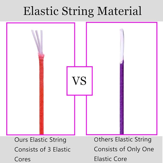 LUSTEMBER 1mm Bracelet String Elastic String, 330 Feet Sturdy Durable Rainbow - Image 3