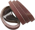 3/8x13 Sanding Belt, Premium Calcined Aluminum Oxide Grain Sandpaper, 40,60,80,120,180,240,320,400 (24/25 Pack) (40 80 120 180 240 320 Grit)